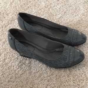 Lifestride Gray herringbone dress shoes